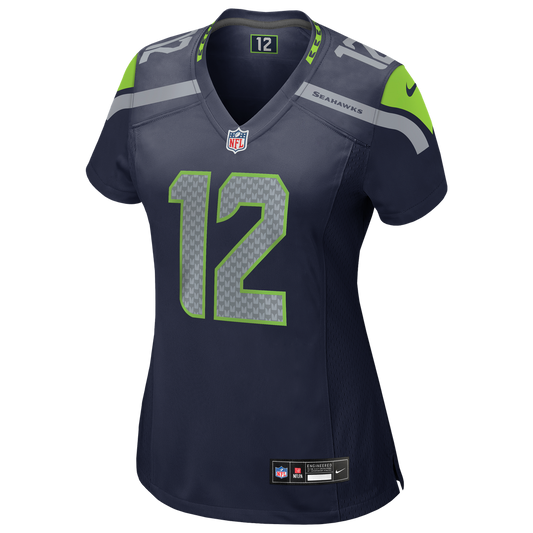12s Seattle Seahawks Women's Team Game Jersey - College Navy