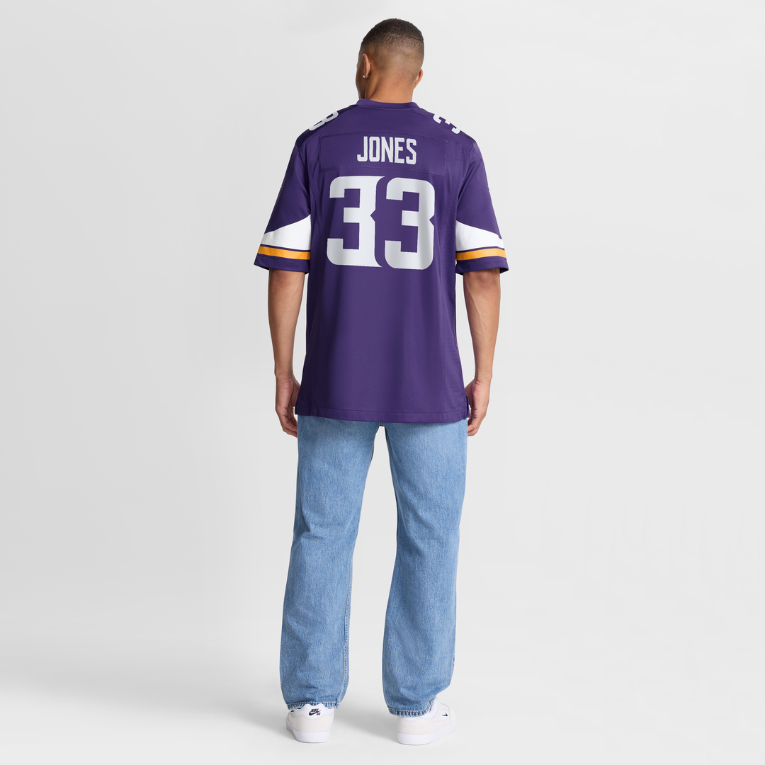 Aaron Jones Minnesota Vikings Game Player Jersey - Purple