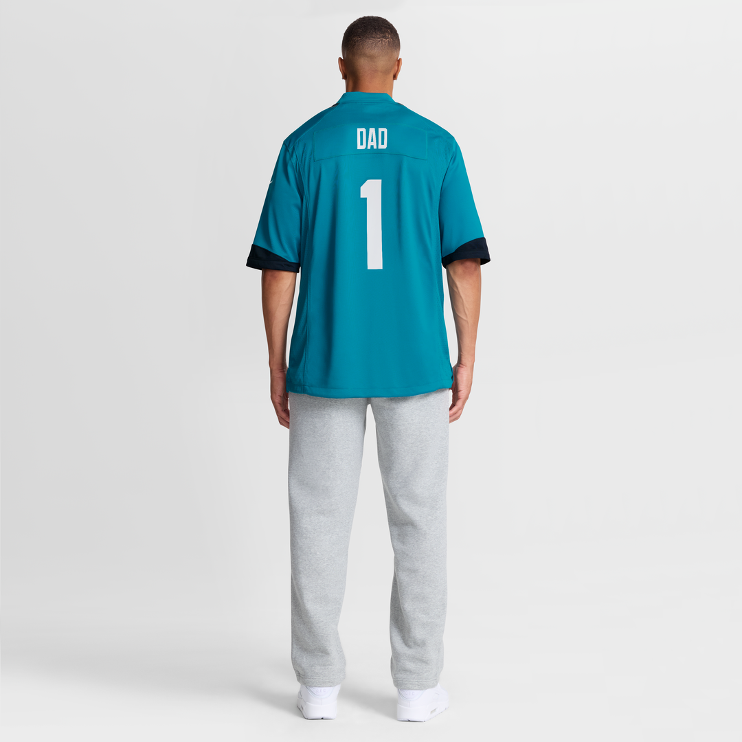 Number 1 Dad Jacksonville Jaguars Game Jersey - Teal