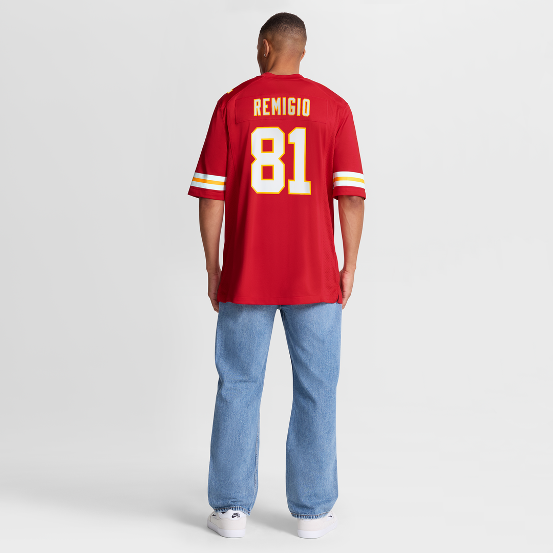 Nikko Remigio Kansas City Chiefs Team Game Jersey - Red