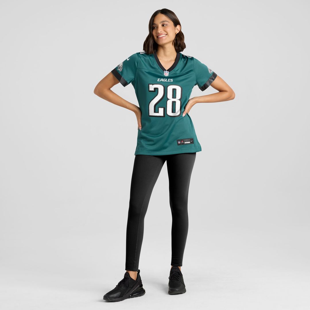 Will Shipley Philadelphia Eagles Women's Team Game Jersey - Midnight Green