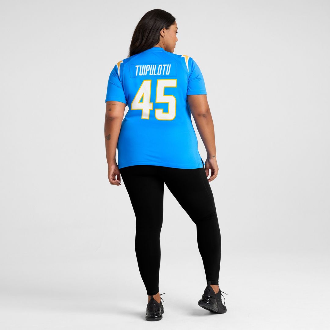 Tuli Tuipulotu Los Angeles Chargers Women's Team Game Jersey - Powder Blue