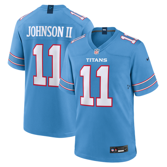 Jermaine Johnson II Tennessee Titans Team Game Jersey - Light Blue