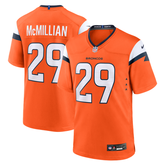 Ja'Quan McMillian Denver Broncos Team Game Jersey - Orange