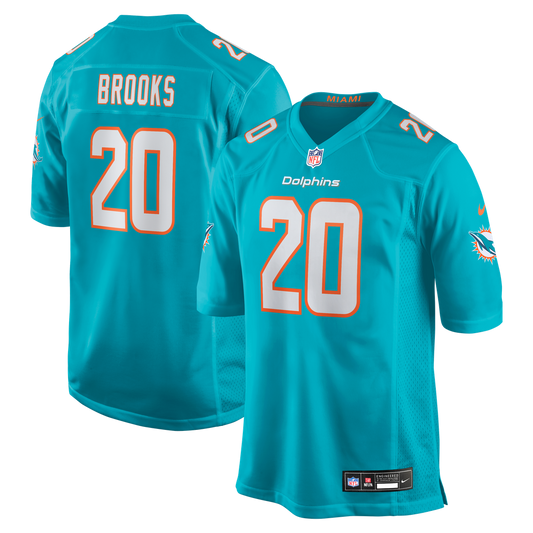 Jordyn Brooks Miami Dolphins Game Jersey - Aqua
