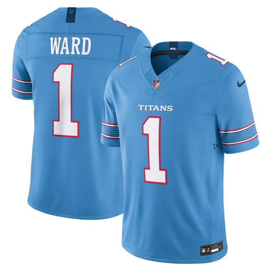 Cameron Ward Tennessee Titans Vapor F.U.S.E. Stitched Limited Jersey - Light Blue
