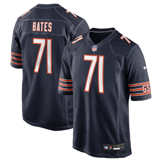 Ryan Bates Chicago Bears Game Jersey - Navy