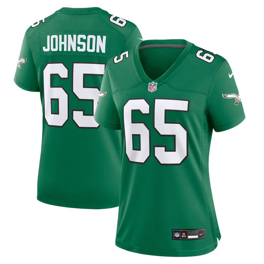 Lane Johnson Philadelphia Eagles Women's Alternate Game Jersey - Kelly Green