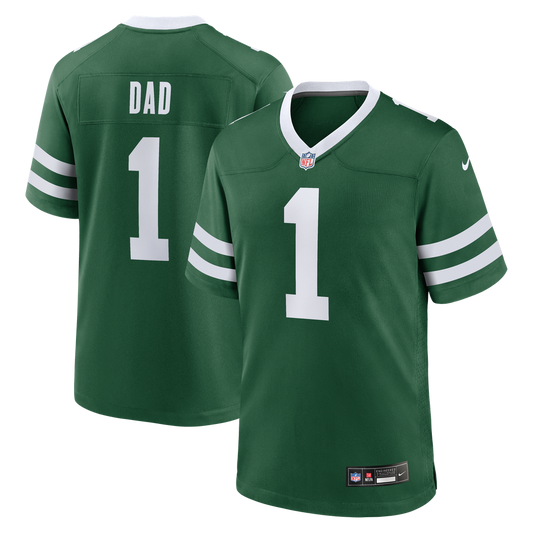 New York Jets #1 Dad Game Jersey - Legacy Green