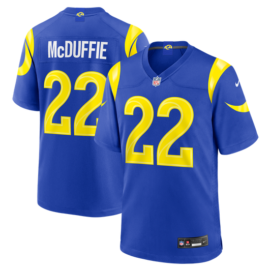 Trent McDuffie Los Angeles Rams Team Game Player Jersey - Royal