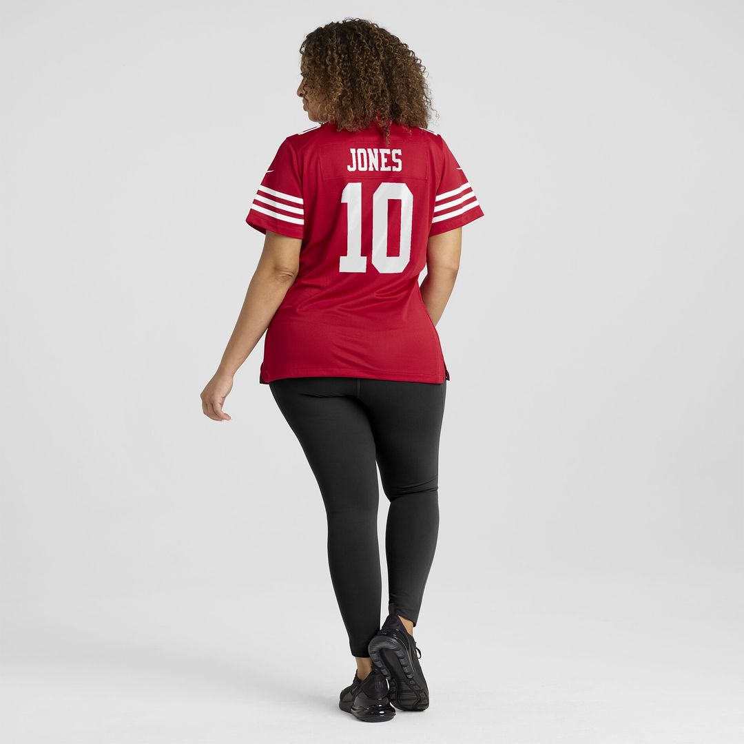 Mac Jones San Francisco 49ers Women's Team Game Jersey - Scarlet
