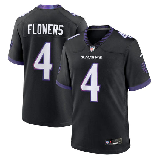 Zay Flowers Baltimore Ravens Alternate Game Jersey - Black