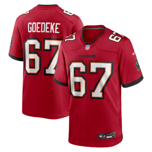 Luke Goedeke Tampa Bay Buccaneers Game Player Jersey - Red