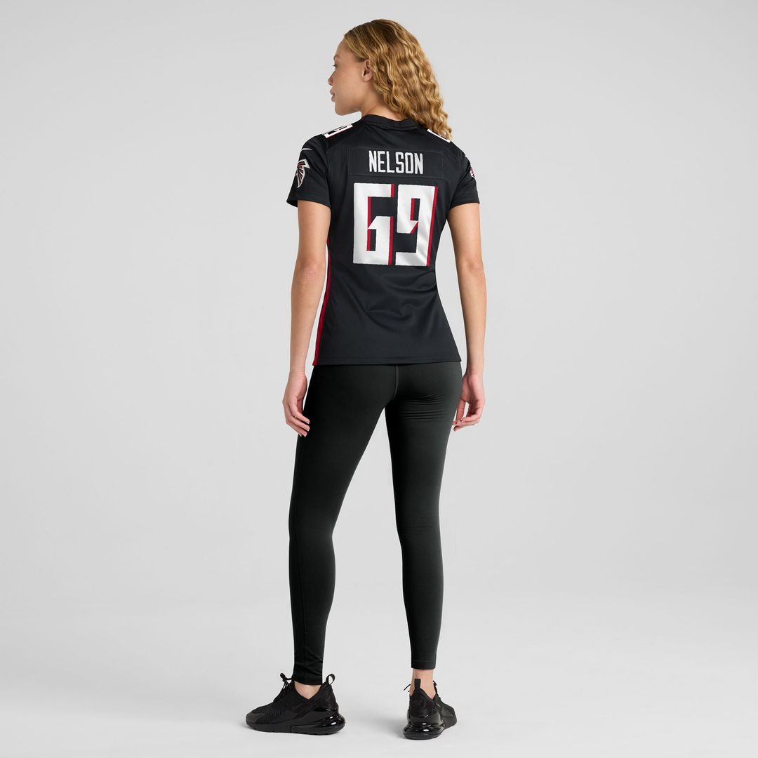 Jack Nelson Atlanta Falcons Women's Team Game Jersey - Black