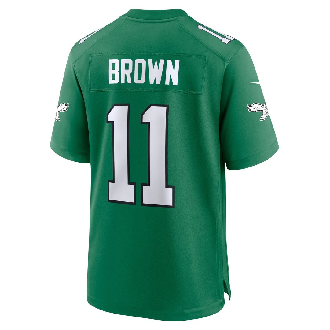 A.J. Brown Philadelphia Eagles Alternate Game Player Jersey - Kelly Green