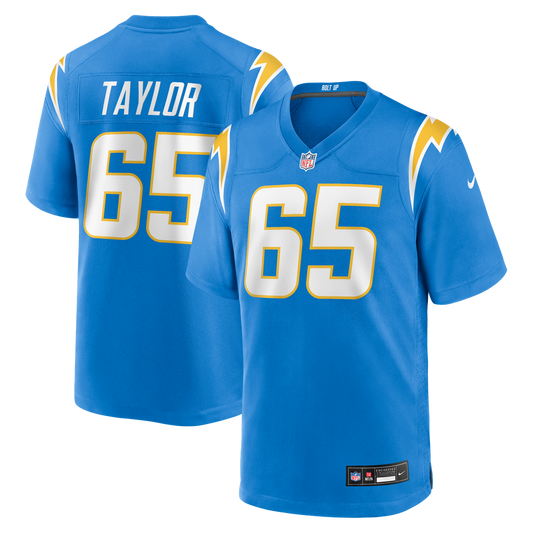 Logan Taylor Los Angeles Chargers Team Game Jersey - Powder Blue