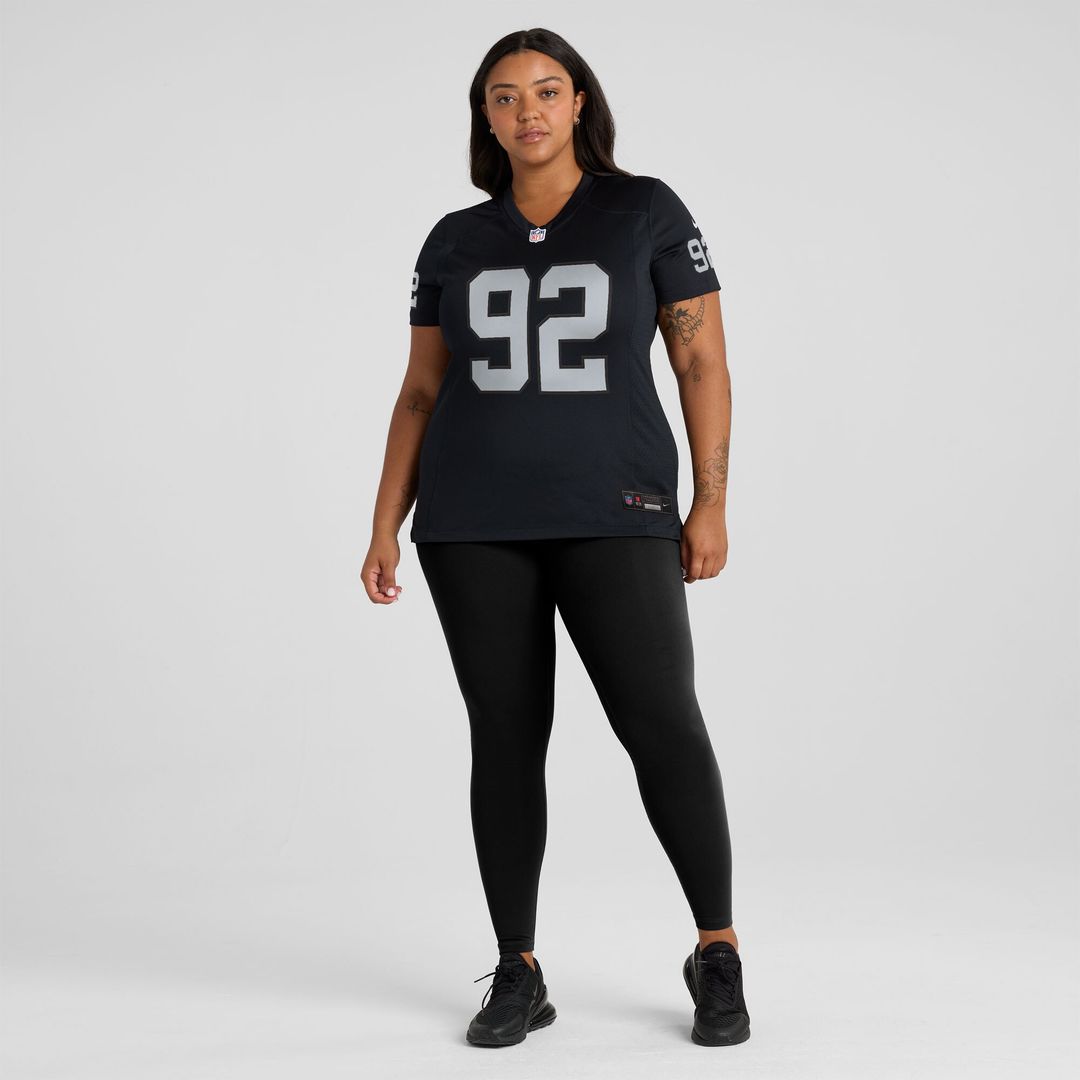 JJ Pegues Las Vegas Raiders Women's Team Game Jersey - Black
