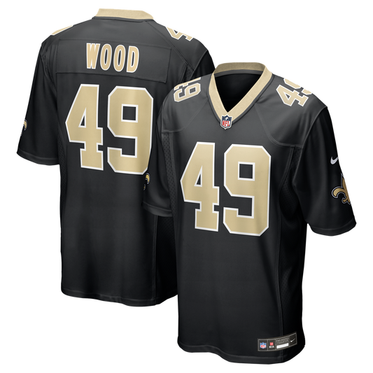 Zach Wood New Orleans Saints Game Jersey - Black