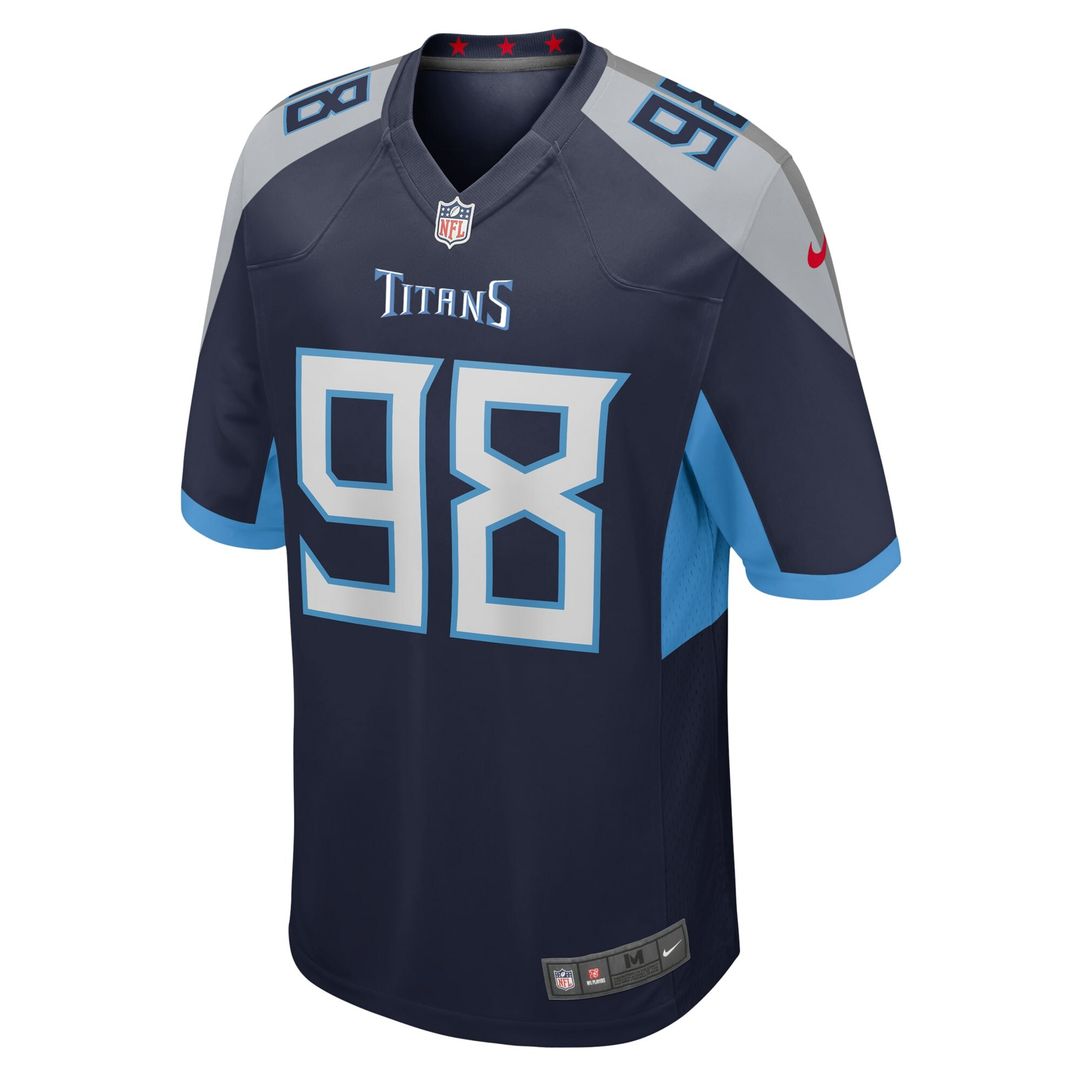 Jeffery Simmons Tennessee Titans Youth Game Jersey - Navy