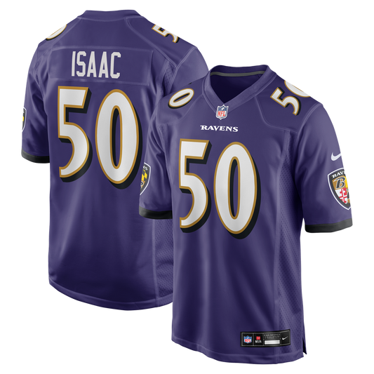 Adisa Isaac Baltimore Ravens Team Game Jersey - Purple