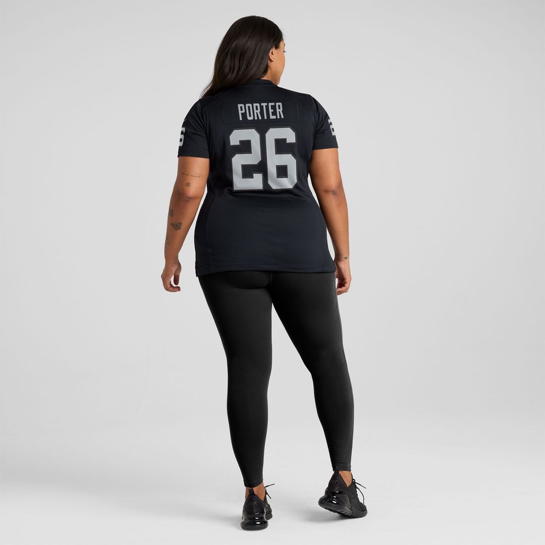 Darien Porter Las Vegas Raiders Women's Team Game Jersey - Black
