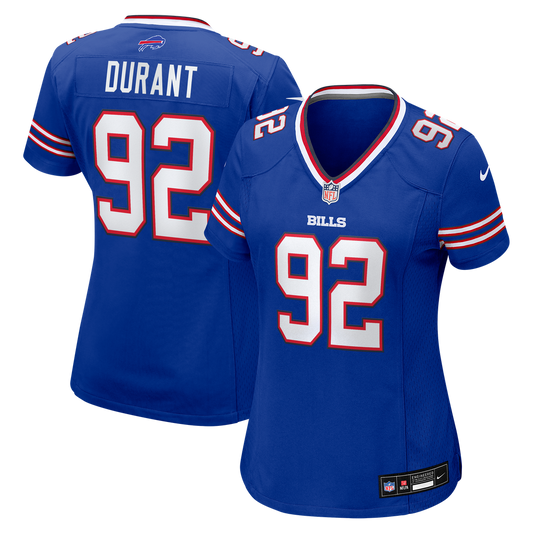 Zane Durant Buffalo Bills Women's Team Game Jersey - Royal