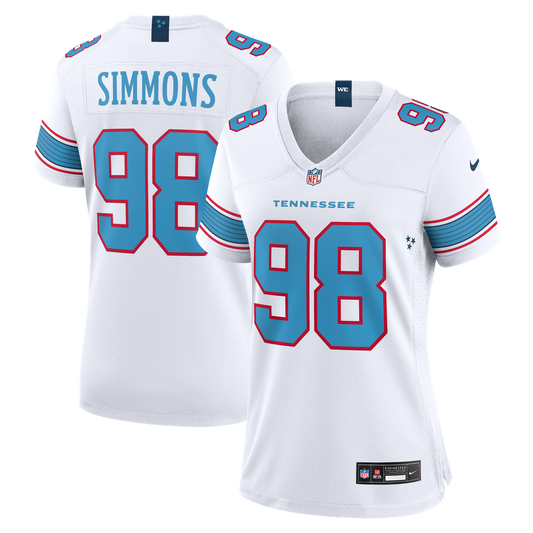 Jeffery Simmons Tennessee Titans Women's Game Jersey - White