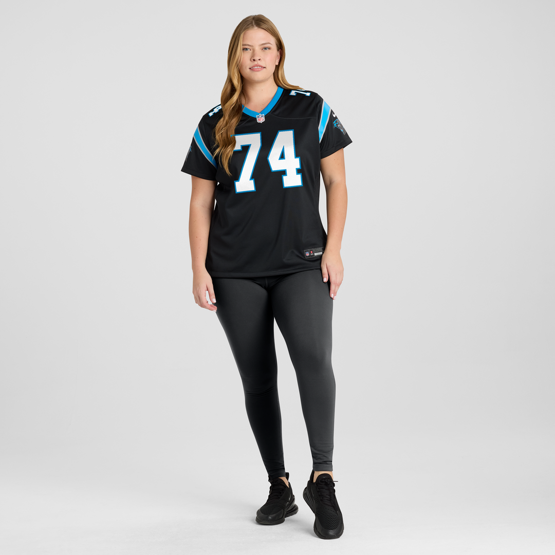Jake Curhan Carolina Panthers Women's Team Game Jersey - Black