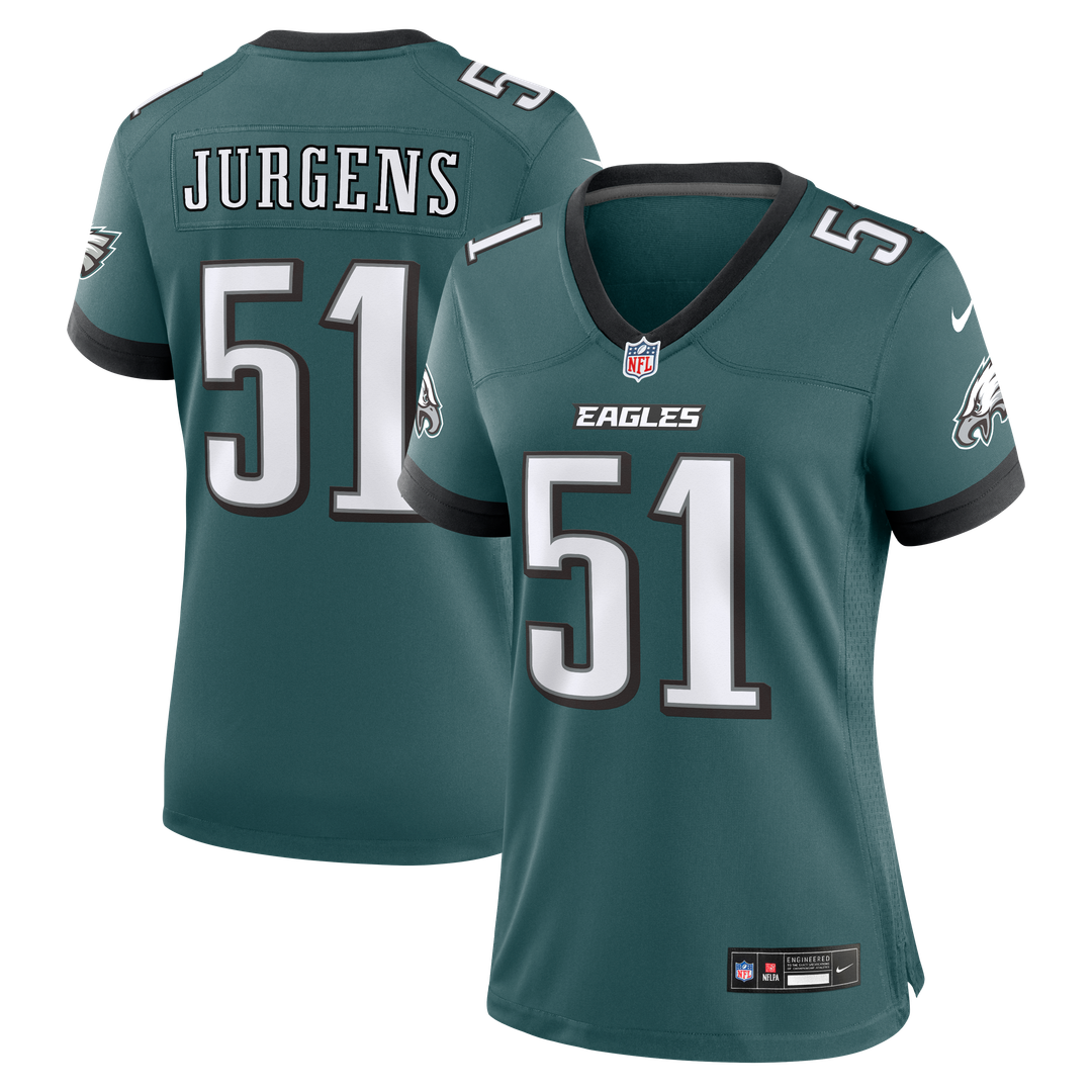 Cam Jurgens Philadelphia Eagles Women's Team Game Jersey - Midnight Green