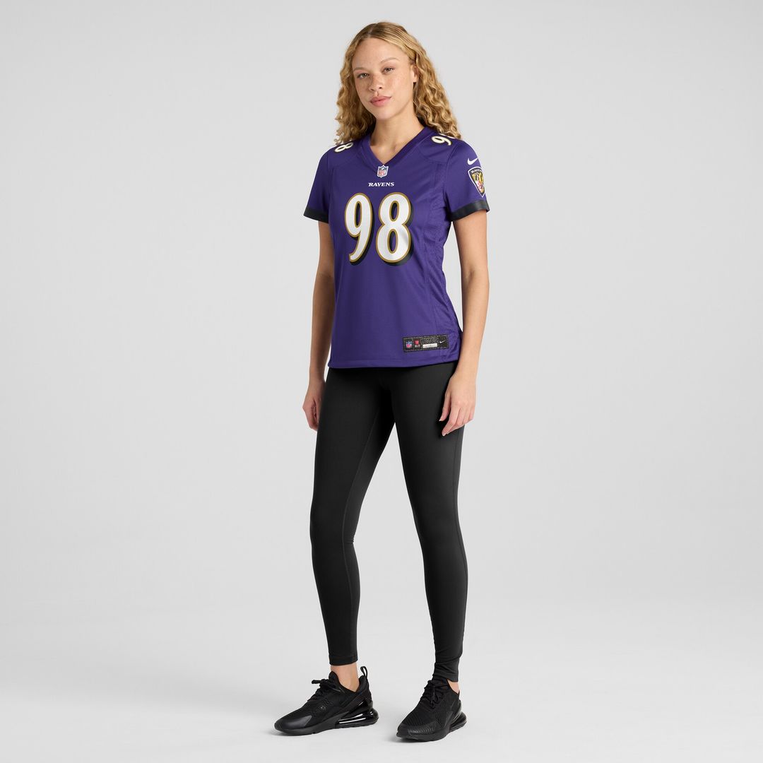 Travis Jones Baltimore Ravens Women's Player Game Jersey - Purple