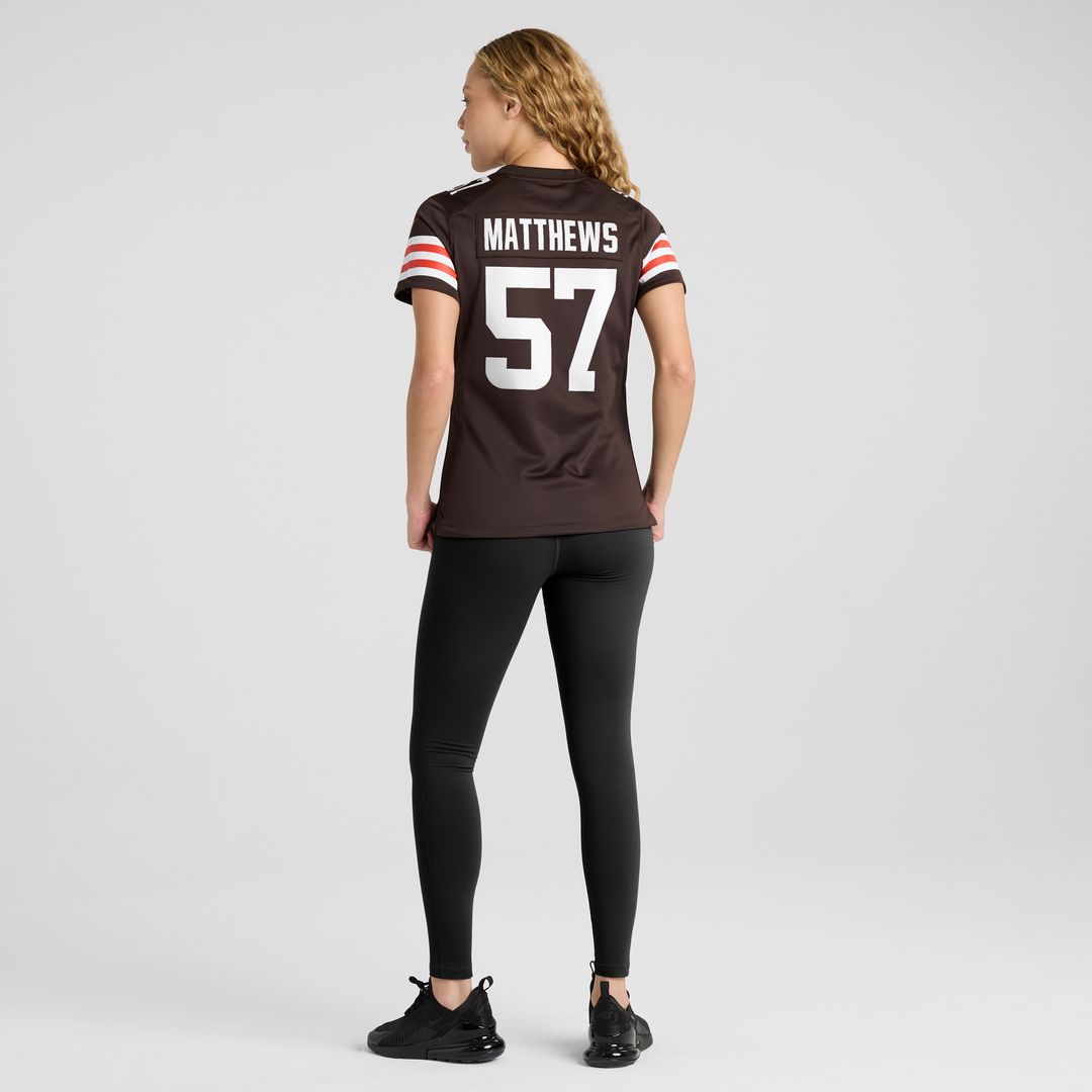 Clay Matthews Cleveland Browns Women's Game Retired Player Jersey - Brown