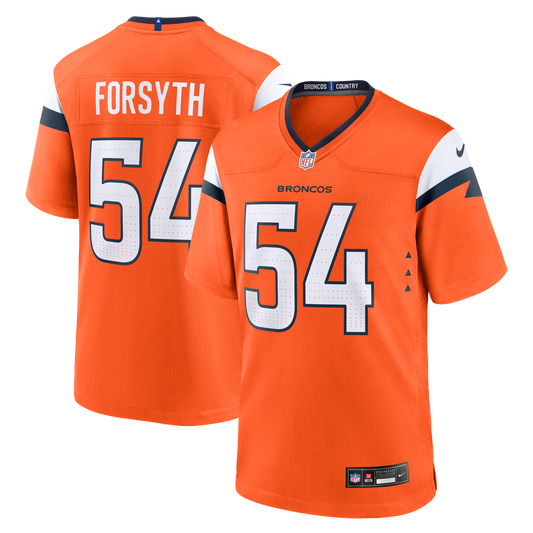 Alex Forsyth Denver Broncos Team Game Jersey - Orange