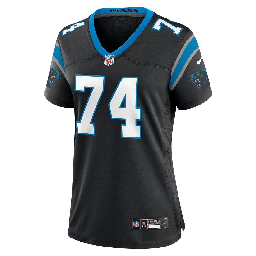 Jake Curhan Carolina Panthers Women's Team Game Jersey - Black