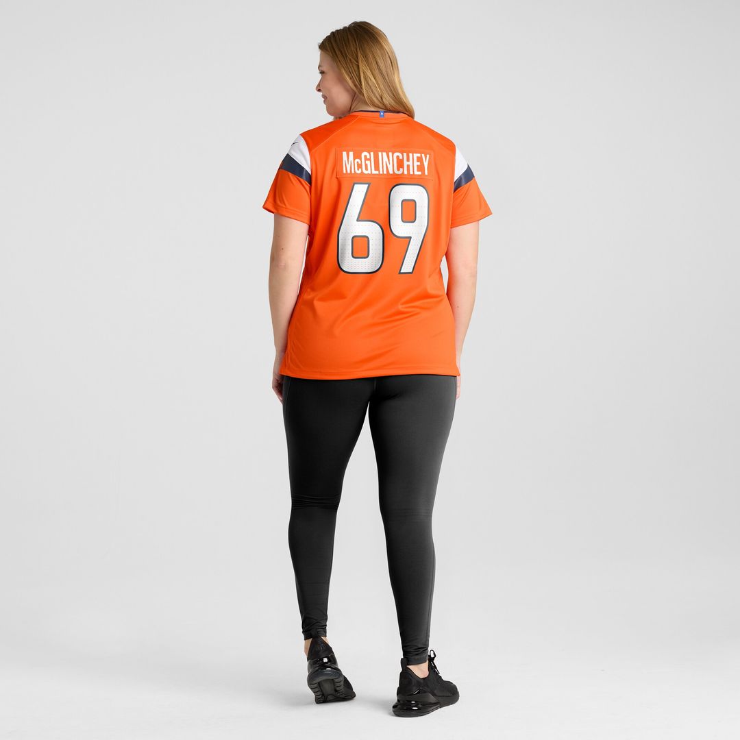 Mike McGlinchey Denver Broncos Women's Team Game Jersey - Orange
