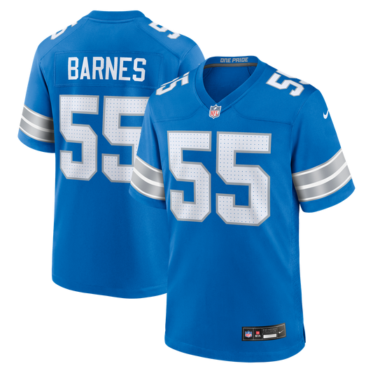 Derrick Barnes Detroit Lions Team Game Jersey - Blue